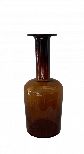 Extra Large Brown Glass Vase by Otto Brauer