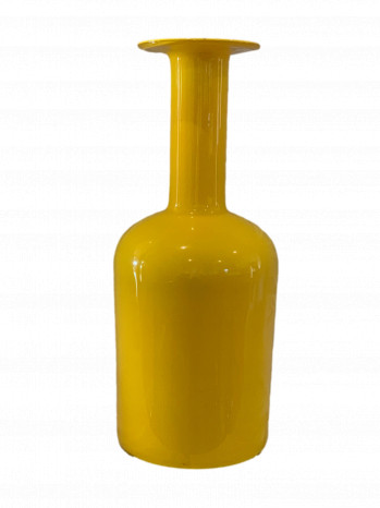 Large Yellow Glass Vase by Otto Brauer