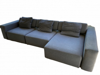 Charcoal Chaise Sofa