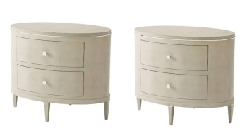 A Pair of Cream Eli Nightstands