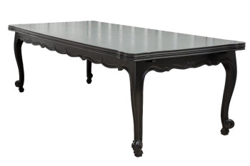 Louis XV Black Extendable Dining Table