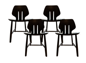 Set of Four FDB Møbler J67 Chair by Ejvind A. Johansson