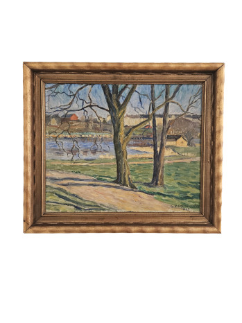 Red Barn - Original Oil Painting