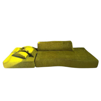 Bend Three Seat Sofa and Ottoman by Particia Urquiola