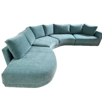 Curvy Powder Blue Modular Sofa