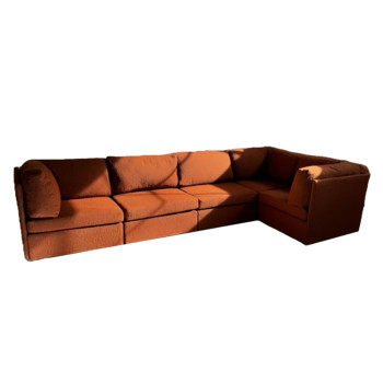 Rust Boucle Modular Sofa