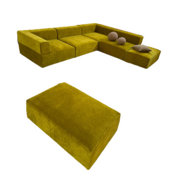 Six Piece Custom Chatruese Modular Sofa