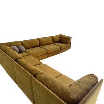 Large Modular Mustard Sofa Set