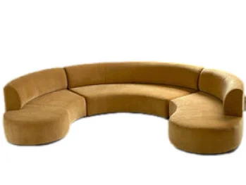 Large Curved Modular Sofa
