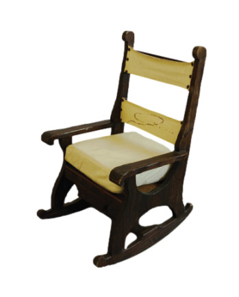Brutalist African Rocking Chair