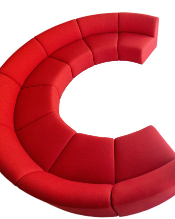 Eight Piece Curved Modular Lounge