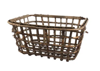 French Wooden Weave Basket