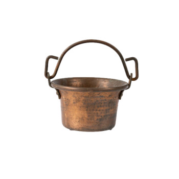 French Copper Bucket With Swing Handle