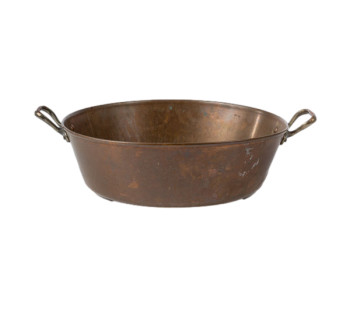 French Copper Jam Basin With Twin Handle