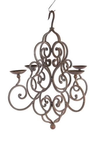 French Wrought Iron Candelabra With 4 Arms