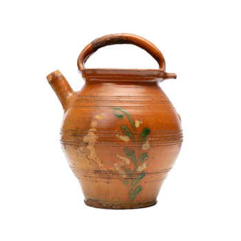 French Savoyard Terracotta Olive Oil Pot