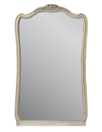 French Grey Painted Large Mantle Mirror