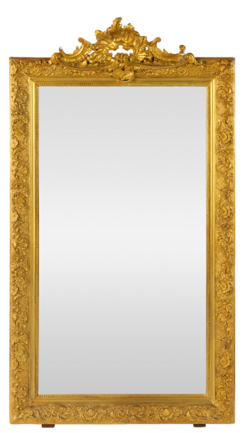 Carved Giltwood Louis XV Style Mirror