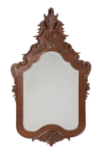 Hand Carved Timber Framed Mirror