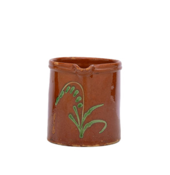 French Hand Painted Jug With Floral Motif
