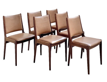 Set of Six Johannes Andersen Rosewood Dining Chairs