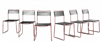 Set of 6 Spaghetti Chairs by Giandomenico Belotti