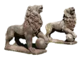Pair of Stone Lion Statues