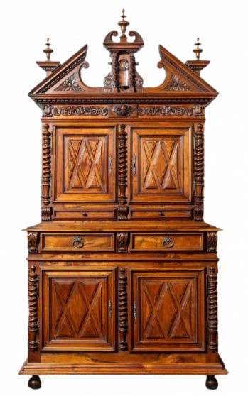 19th Century French Carved Walnut Cabinet