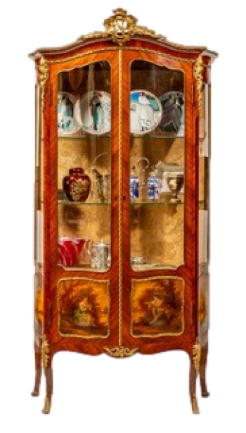 French Rosewood Louis 15th Style Vitrine