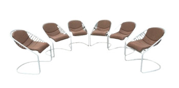 Set of Six Cortina Outdoor Dining Chairs