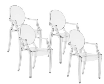 Set of 4  Louis Ghost Chairs