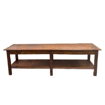 19th Century French Oak Drapers Table
