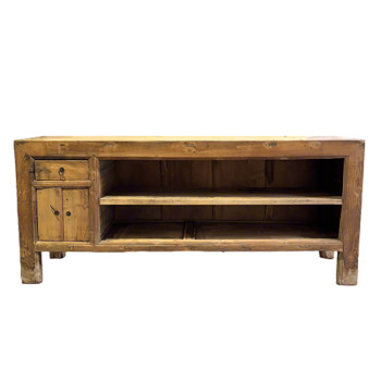 Chinese Elm Open Front  Sideboard