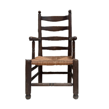 French Provincial Carver Ladder Back Armchair