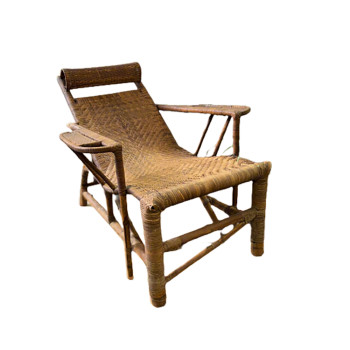 Chinese Rattan Lounger Chair