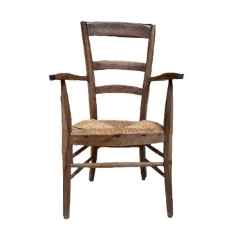 French Provincial Carver Ladder Armchair
