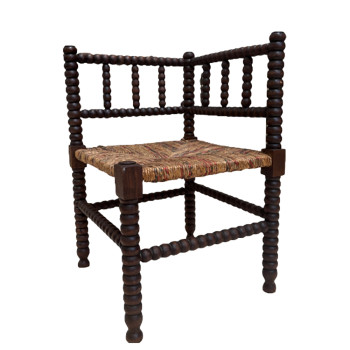 Mid 19th Century French Bobbin Corner Chair
