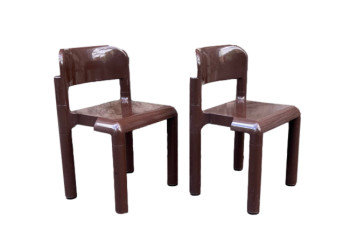 Brown Plastic Chair by Eero Aarnio