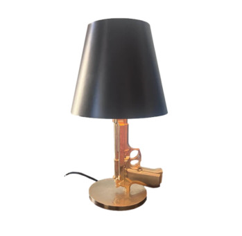 Bedside Gun Table Lamp in 18k Gold by Philippe Starck