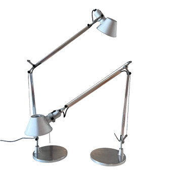 Pair Of  Aluminium Tolomeo Table Lamps