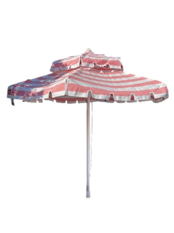 Double Decker Hexagon Outdoor Umbrella