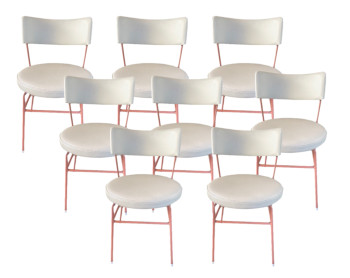 Set of 8 Outdoor Diiva Dining Chairs and Ellis Dining Table