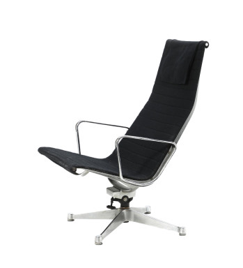 Eames Aluminum Group Lounge Chair Model EA 124