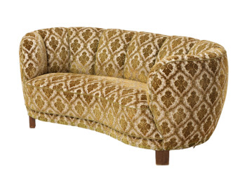 Danish Two Seater Banana Sofa