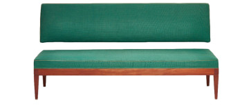 Mahogany Sofa Daybed With Wall Mounted Backrest