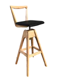 Danish Stool With Backrest