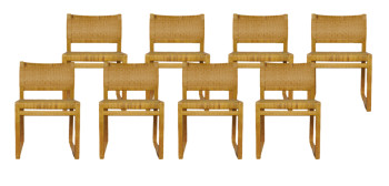 Set of Eight Model BM 61 Dining Chairs by Borge Mogensen