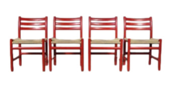 Set of Four Dining Chairs by Poul M Volther