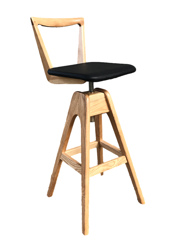 Danish Stool With Backrest