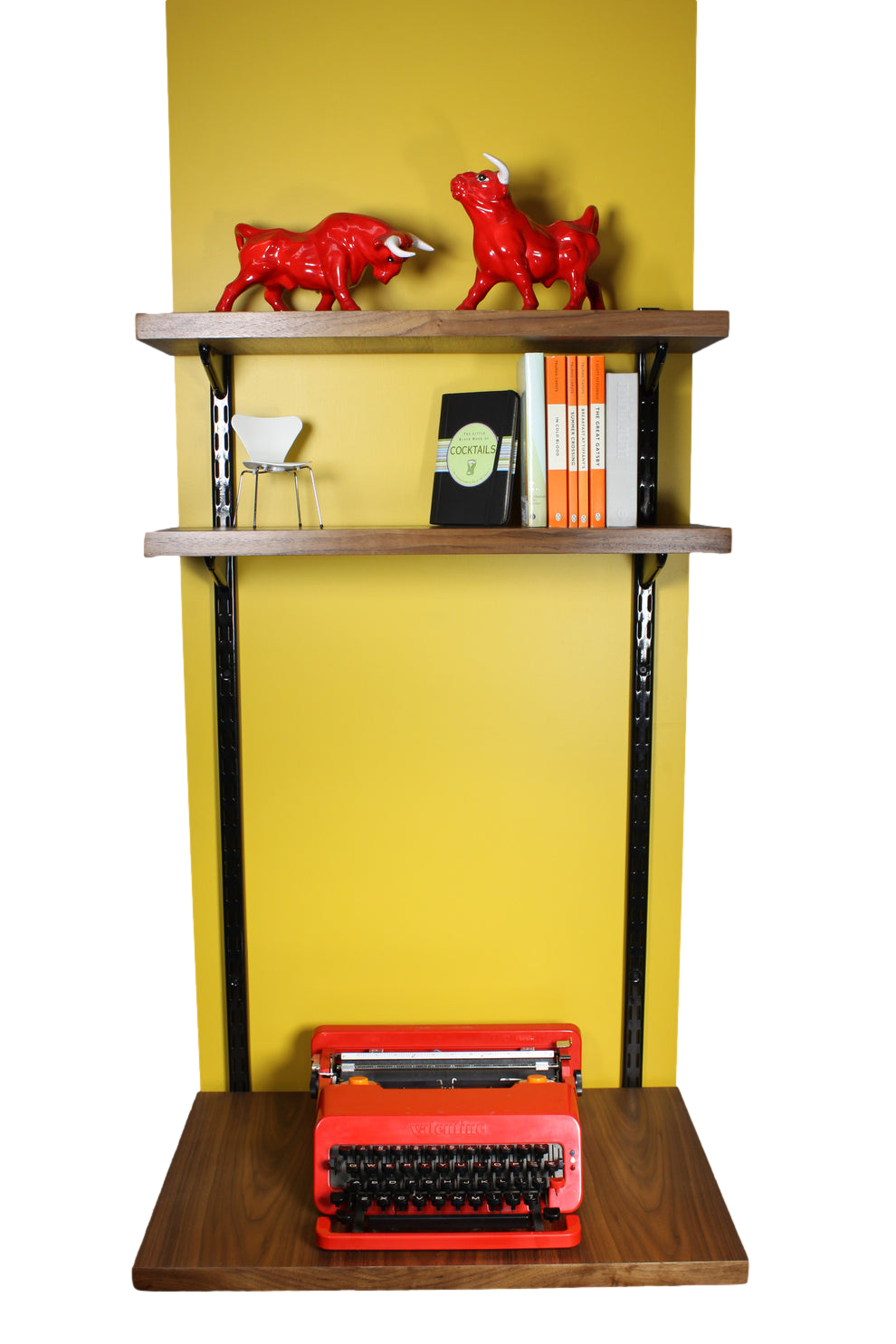 Wallhung Bookcase and Desk Unit